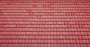 Red tiles roof background