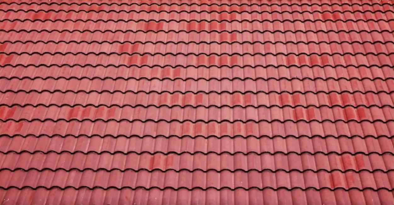 Red tiles roof background