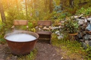 cabane perchée forêt jacuzzi