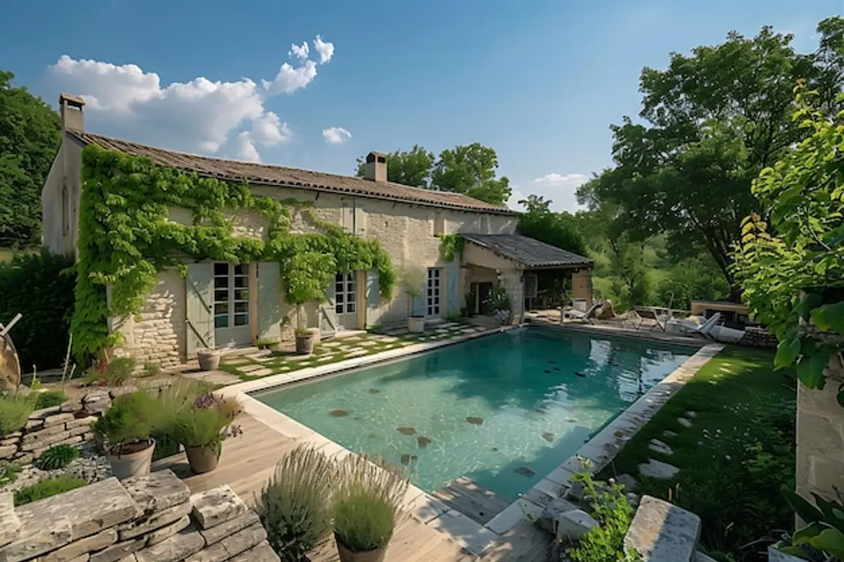 maison pierre dordogne piscine jardin